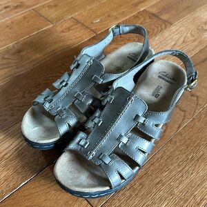 Clark’s Collection Soft Cushion Sandals Lexi Marigold Size 7.5 M